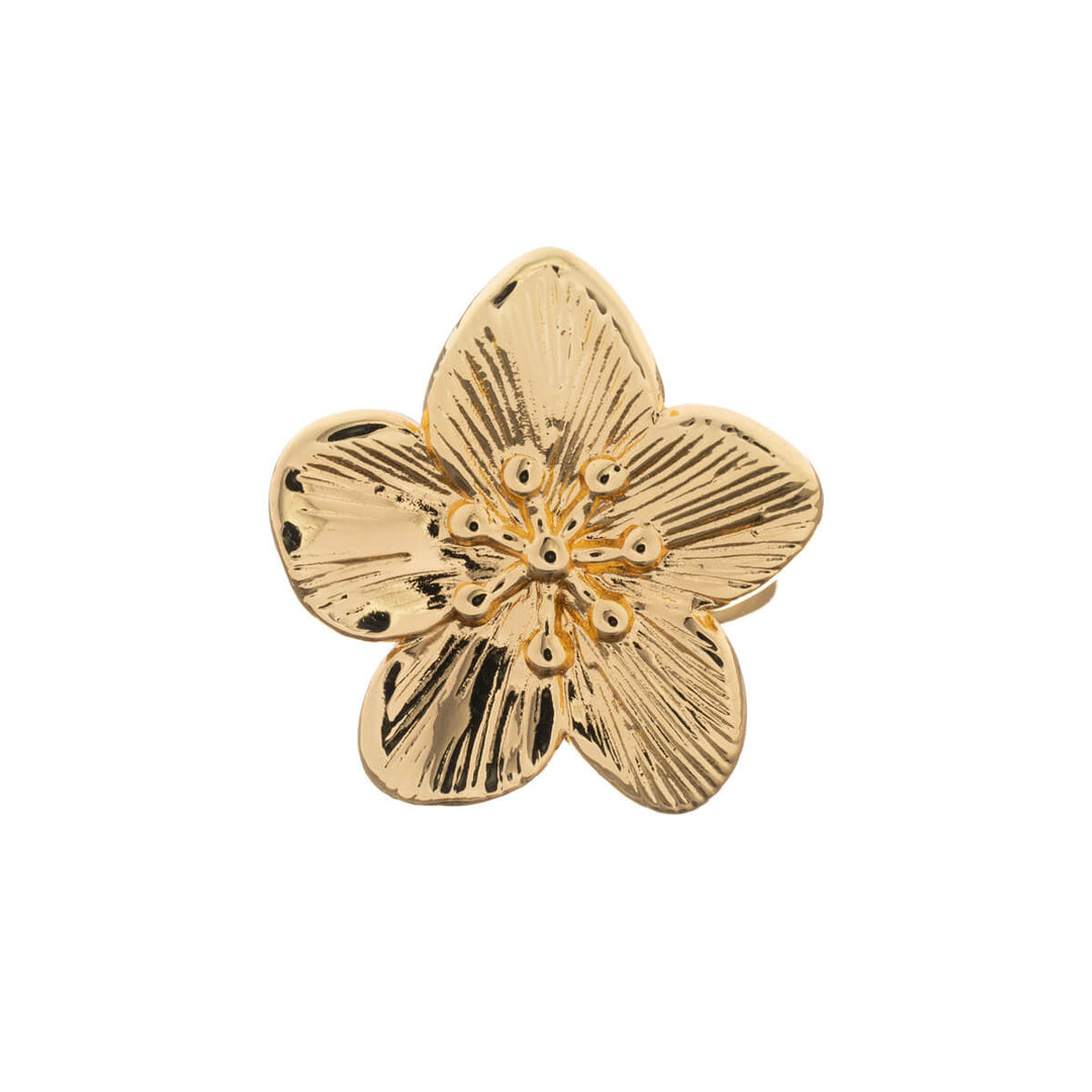 Adjustable flower ring (316L steel)