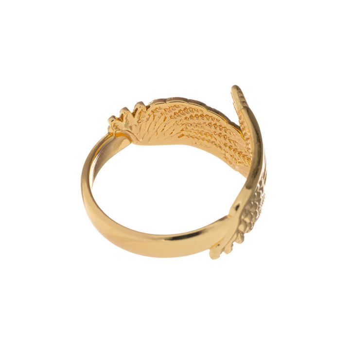 Adjustable angel wings ring (316L steel)