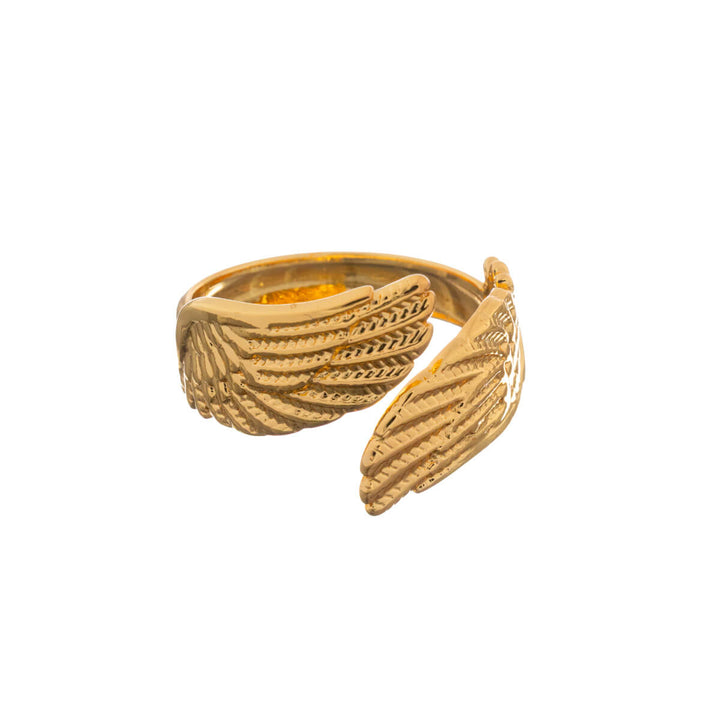 Adjustable angel wings ring (316L steel)