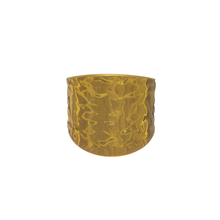 Wide gold adjustable ring (316L steel)