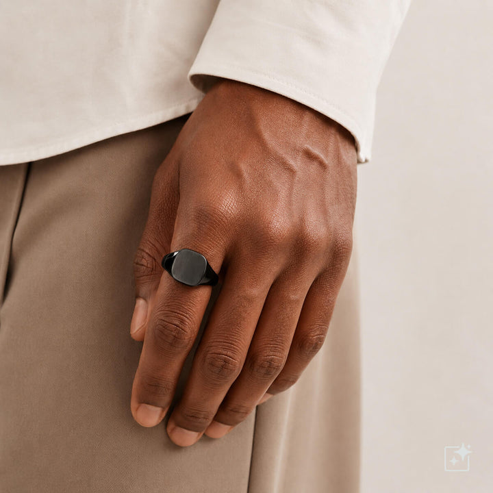 Black band ring (316L stainless steel)