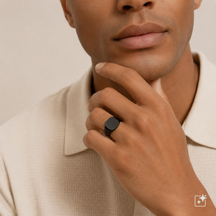 Black band ring (316L stainless steel)