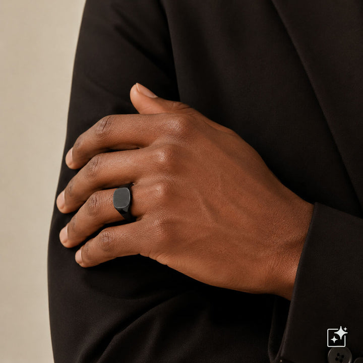 Black band ring (316L stainless steel)