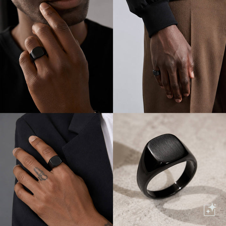 Black band ring (316L stainless steel)