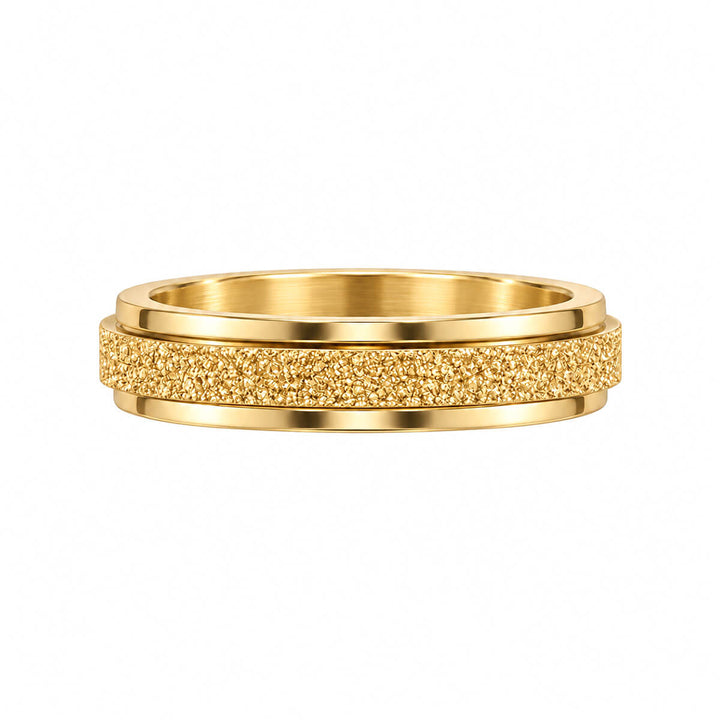Sparkling Rotating Anti-Stress Ring, 4 mm (18K PVD-Coated Steel)