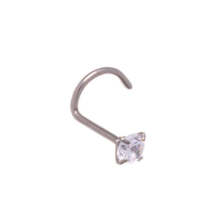 Zirconia nose ring spiral 0.8mm (Titanium G23)