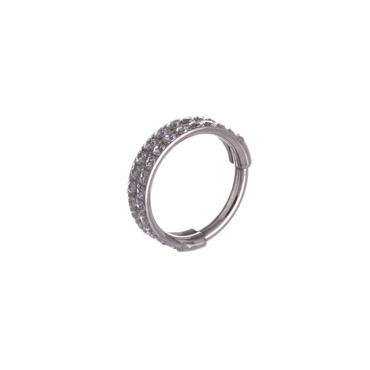 Double row zirconia clicker segment ring 1.2mm (Titanium G23)