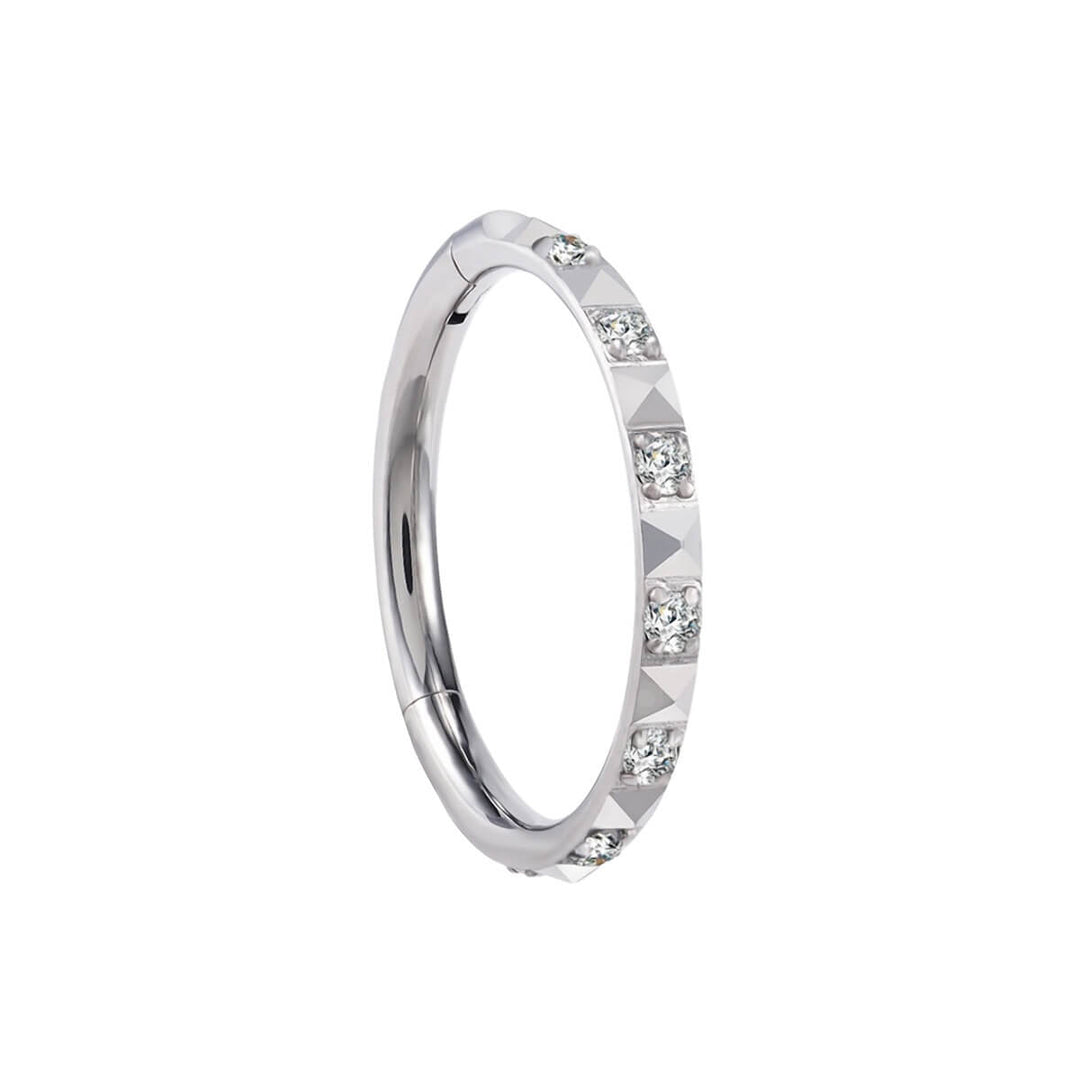 Zirconia clicker cones Piercing Rings 1.2mm (Titanium G23)