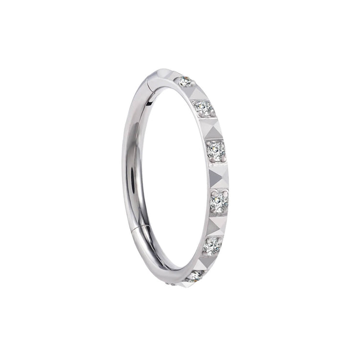 Zirconia clicker cones Piercing Rings 1.2mm (Titanium G23)