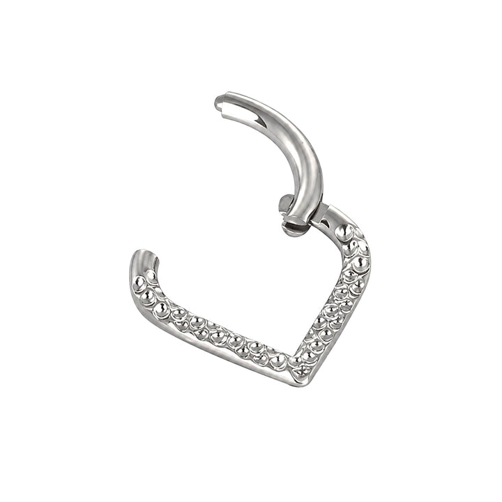 V-mallinen clicker rengas kuviollinen pinta 1,2 mm (Titaani G23) – kuva 2