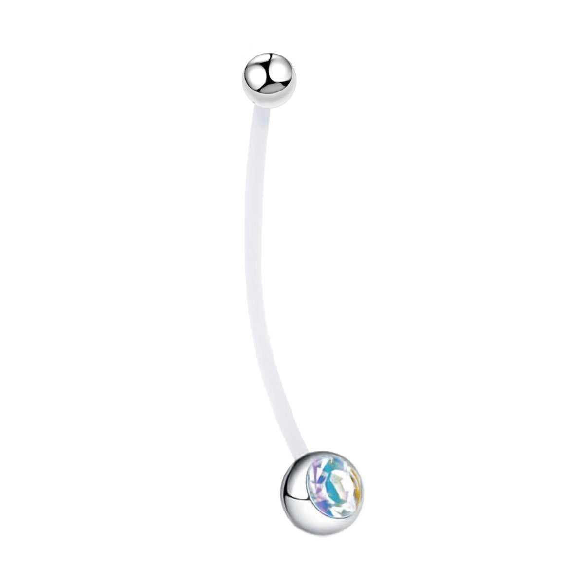 Pregnancy belly button ring 2,5cm (Steel316L / bioplastic)