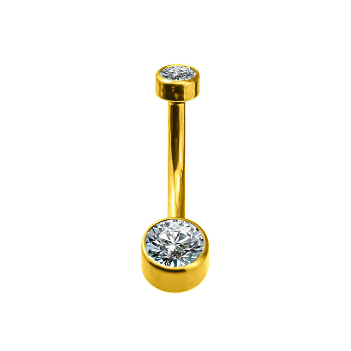 Gold plated pebbled titanium button earring bezel 1.6mm (PVD Titanium G23)