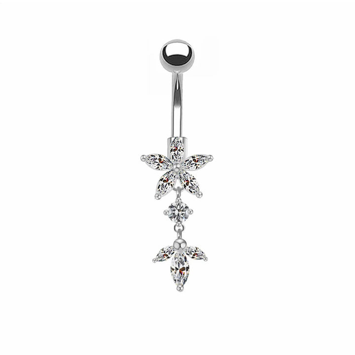 Delicate dangling flower earring (316L steel)