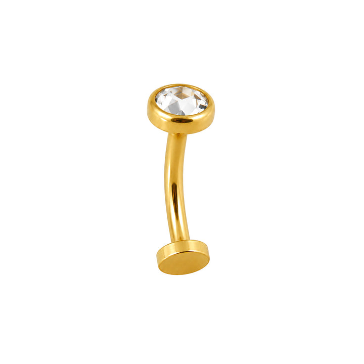 Gold-Plated Titanium Floating Button Necklace - Basic (PVD Titanium G23)