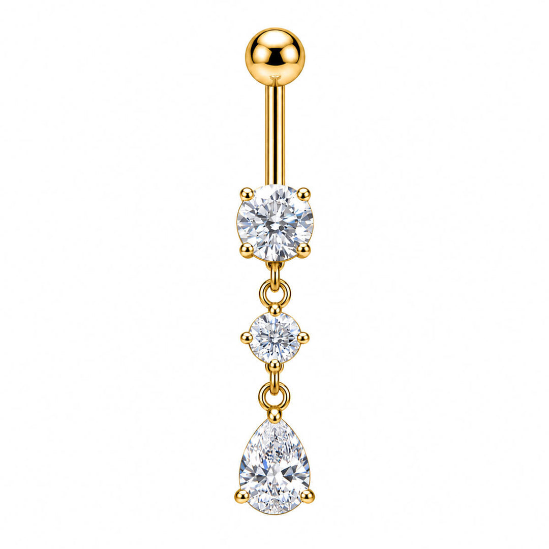 Zirconia Teardrop Earring (316L Stainless Steel)