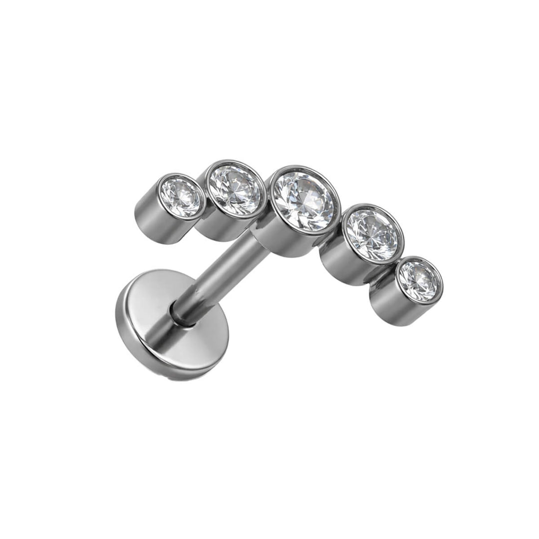 Curved stone push-in stainless steel tube 1.2mm 6mm (Titanium G23)