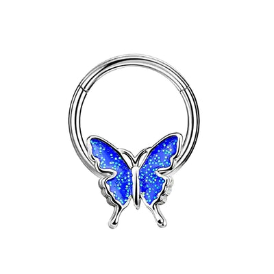Hinged segment ring clicker butterfly 1.2mm (Steel 316L)