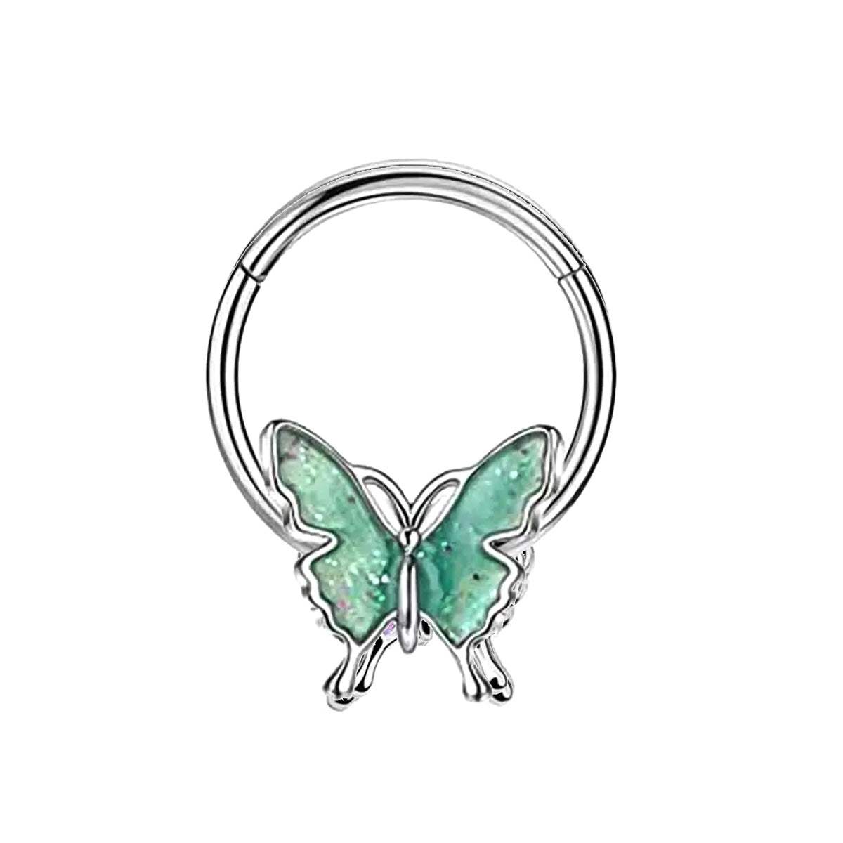 Hinged segment ring clicker butterfly 1.2mm (Steel 316L)