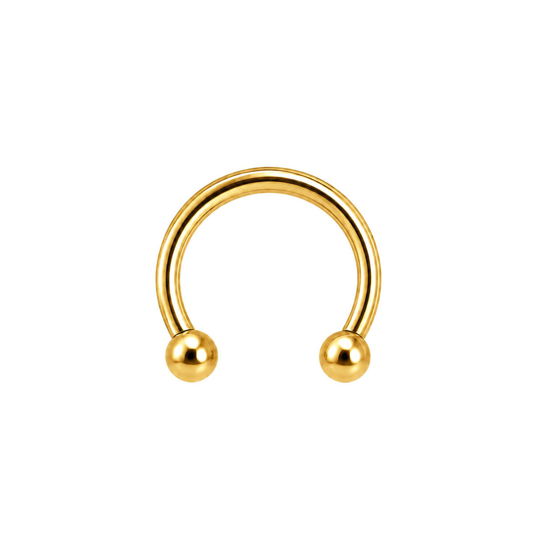 Gold plated titanium Circular barbell 1.6mm (PVD Titanium G23)