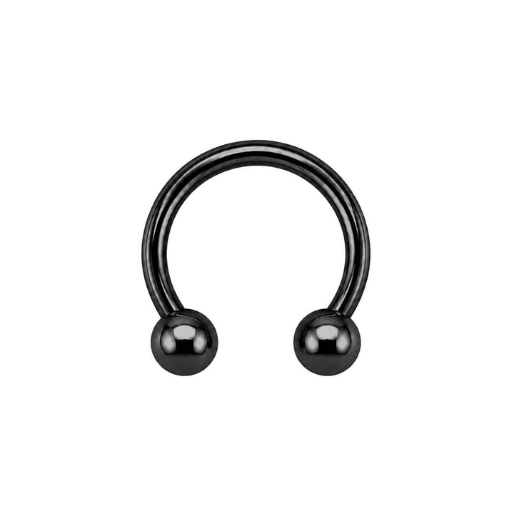 Black titanium Circular barbell 1.6mm (PVD Titanium G23)