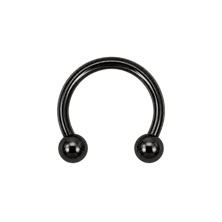 Black titanium Circular barbell 1.6mm (PVD Titanium G23)