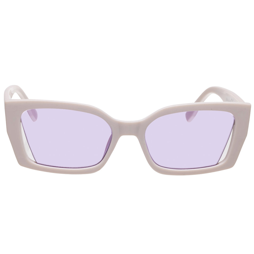 Rectangular angled sunglasses with open lens