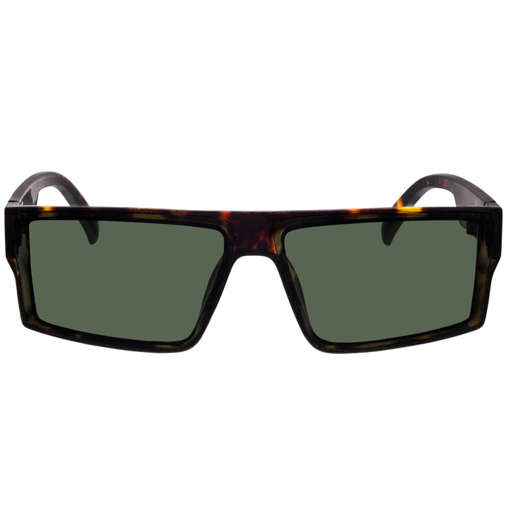 Angular low flat top sunglasses