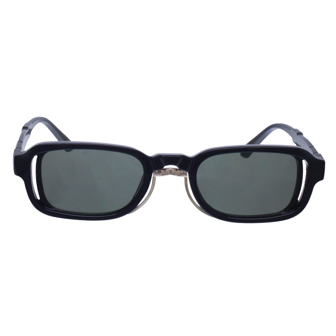 Low rectangular sunglasses with metal decoration