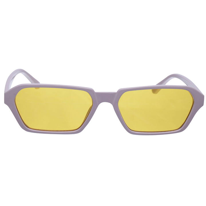 Angled rectangular sunglasses thin frames