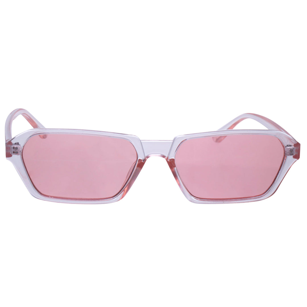 Angled rectangular sunglasses thin frames