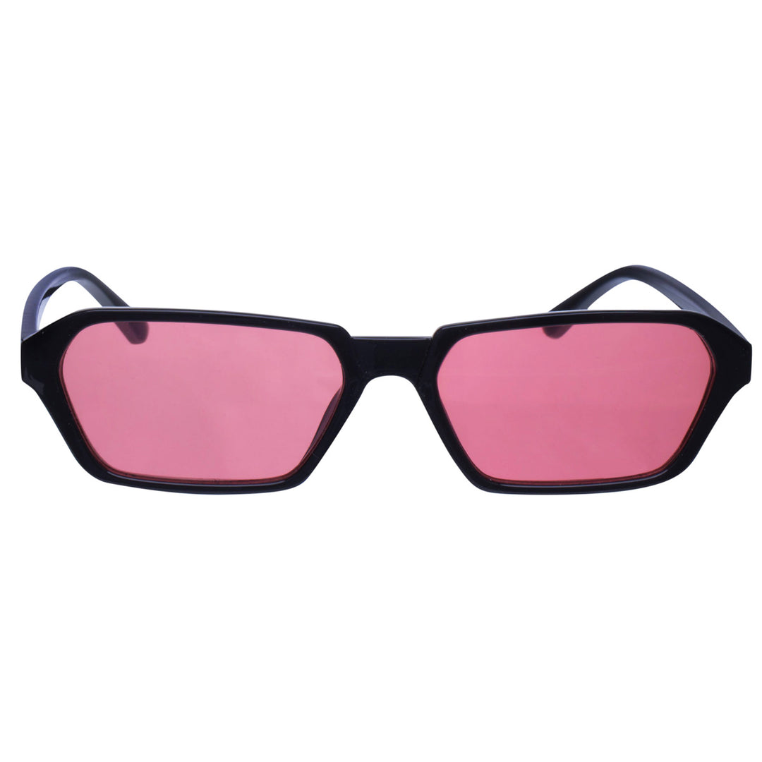 Angled rectangular sunglasses thin frames