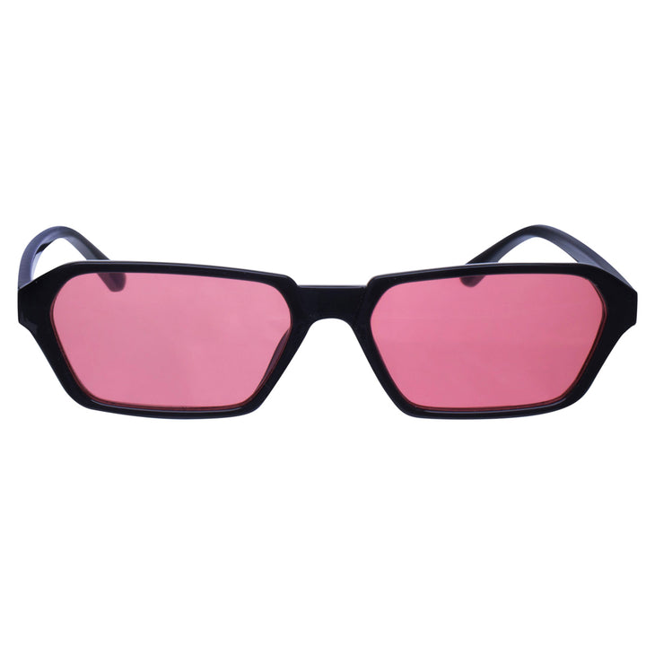 Angled rectangular sunglasses thin frames