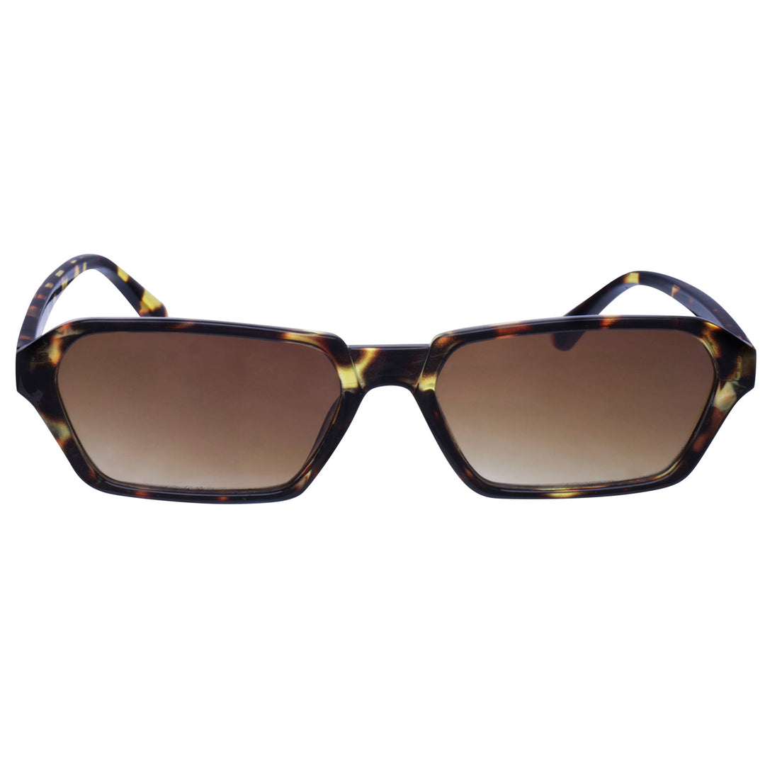 Angled rectangular sunglasses thin frames