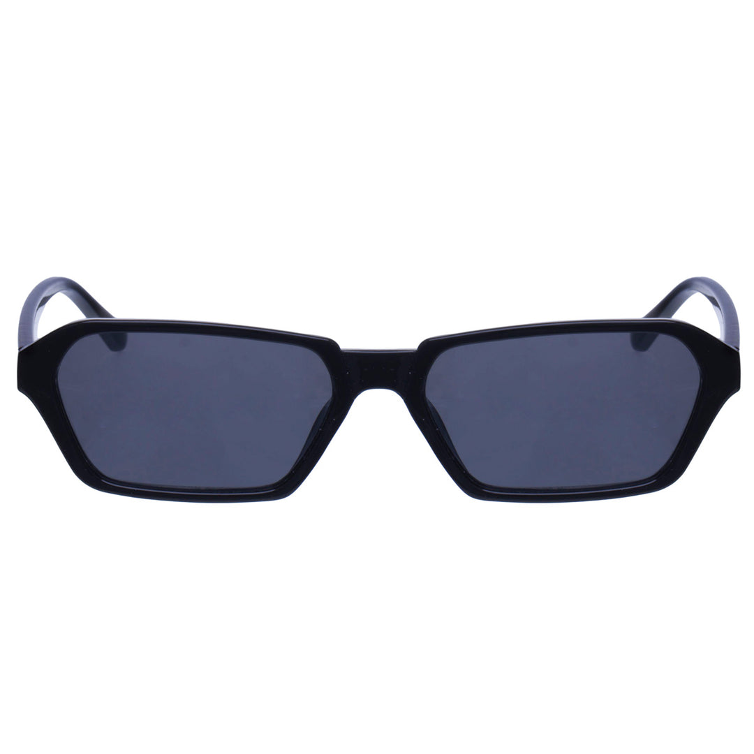 Angled rectangular sunglasses thin frames