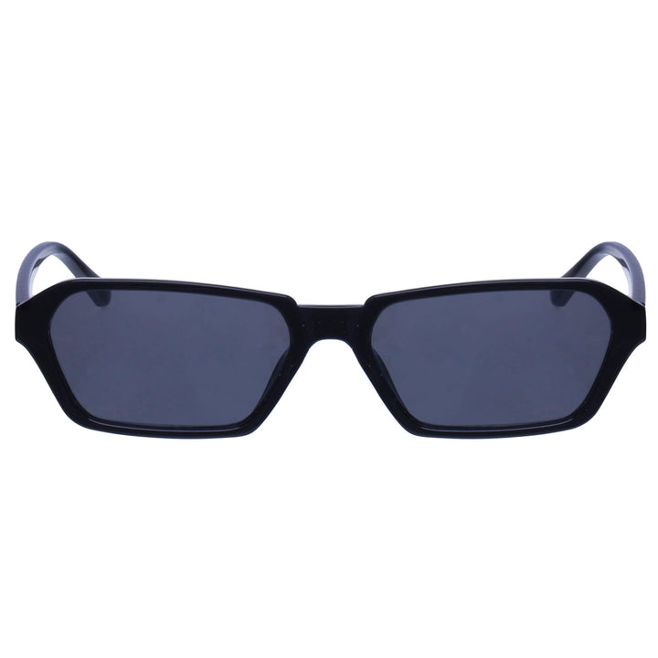 Angled rectangular sunglasses thin frames