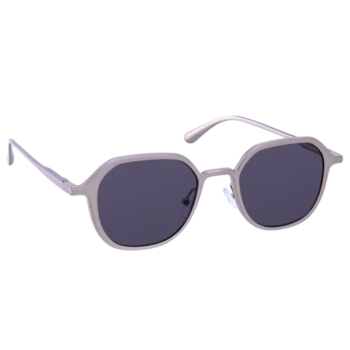 Angular sunglasses with metal frame