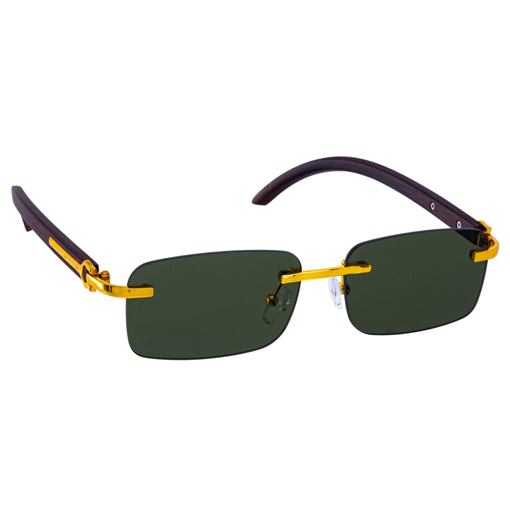 Low rectangular frameless sunglasses