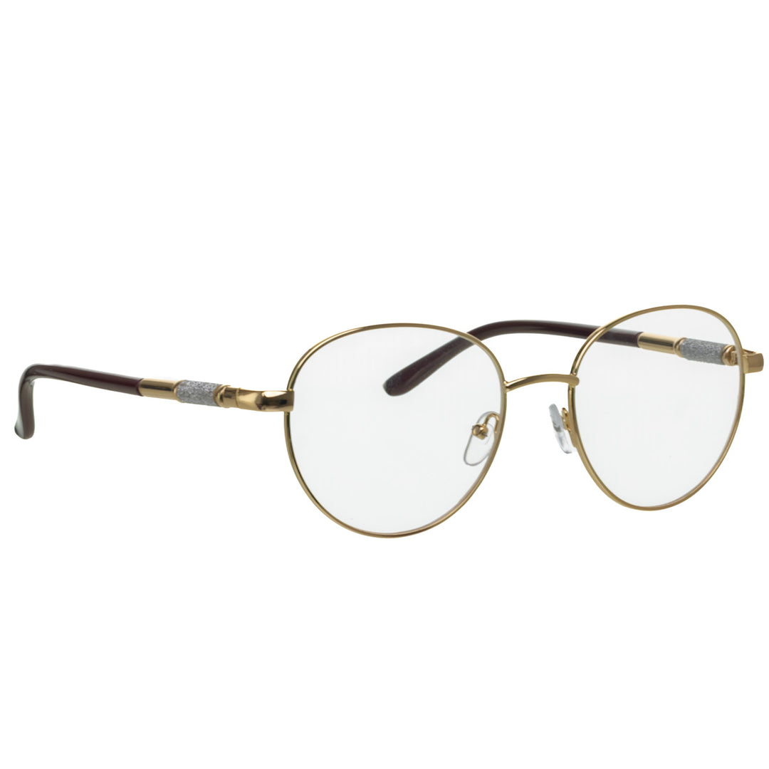 Round imitation glasses with decorative frames