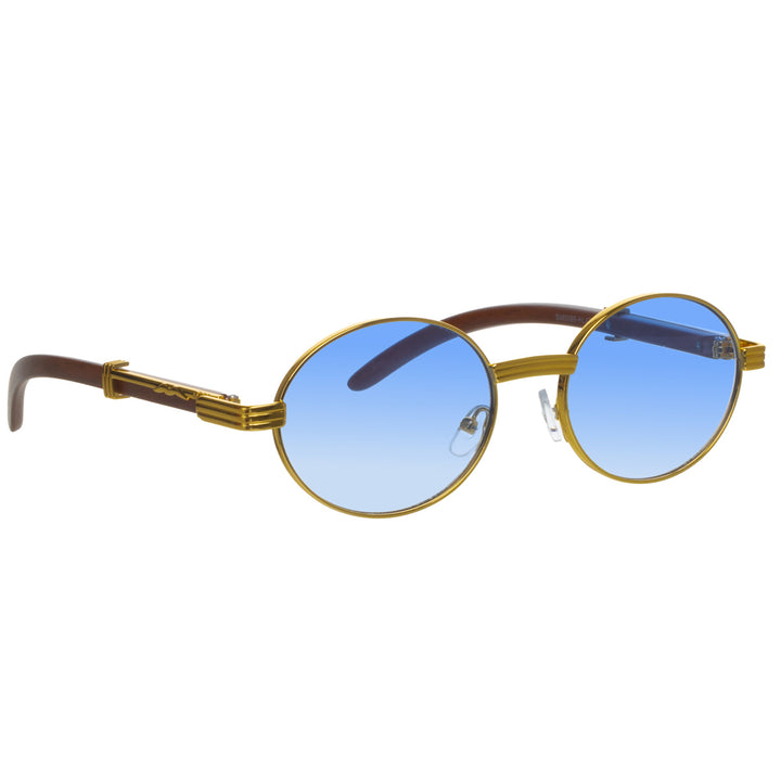 Oval retro sunglasses for women