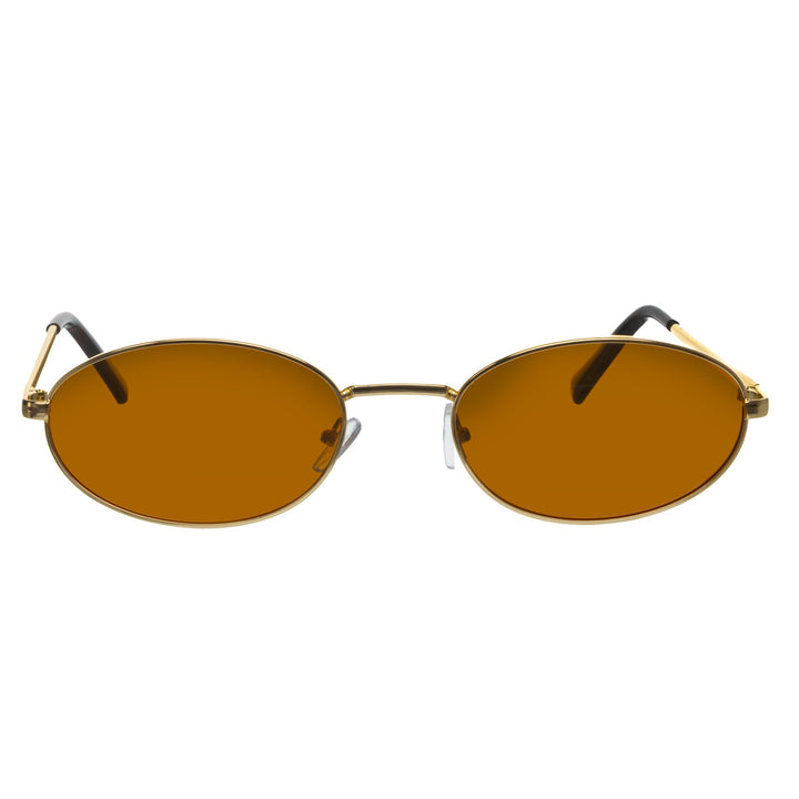 Wide oval polarized sunglasses