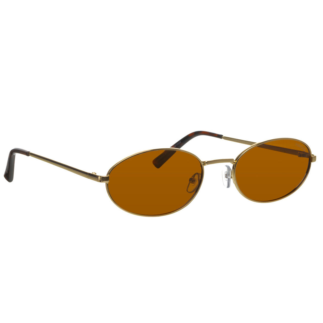 Wide oval polarized sunglasses