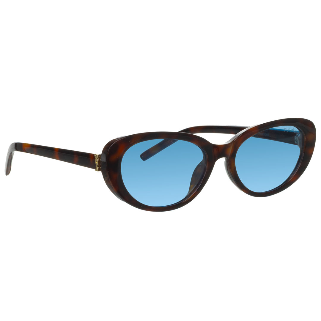 Oval polarized sunglasses for women