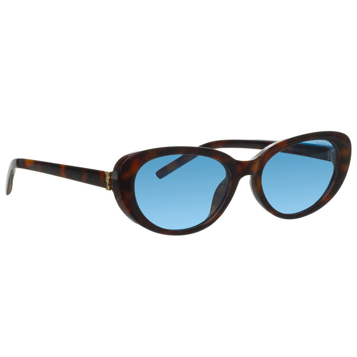 Oval polarized sunglasses for women