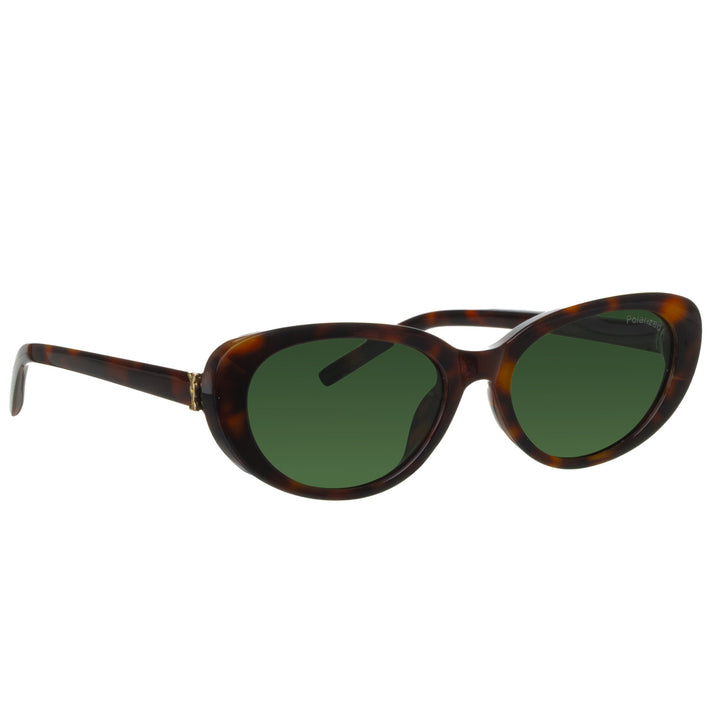 Oval polarized sunglasses for women