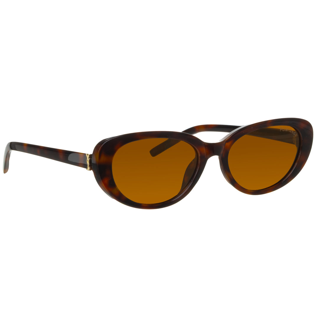 Oval polarized sunglasses for women
