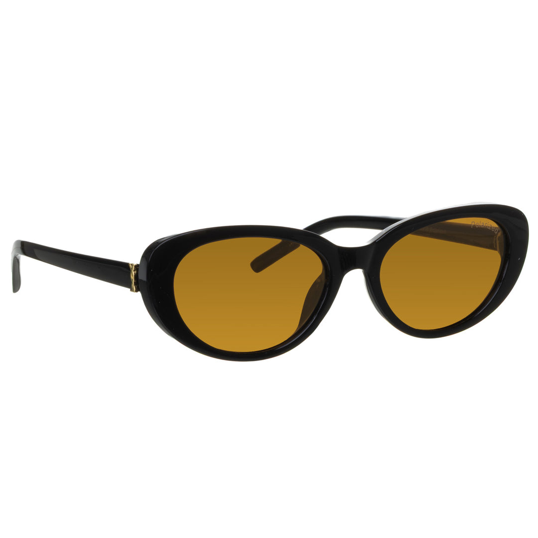 Oval polarized sunglasses for women