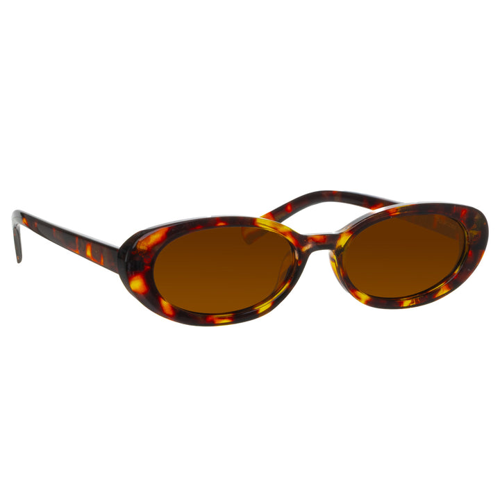 Low-profile oval polarized sunglasses for women