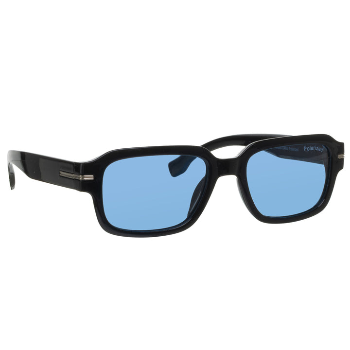 Low-profile rectangular polarized sunglasses