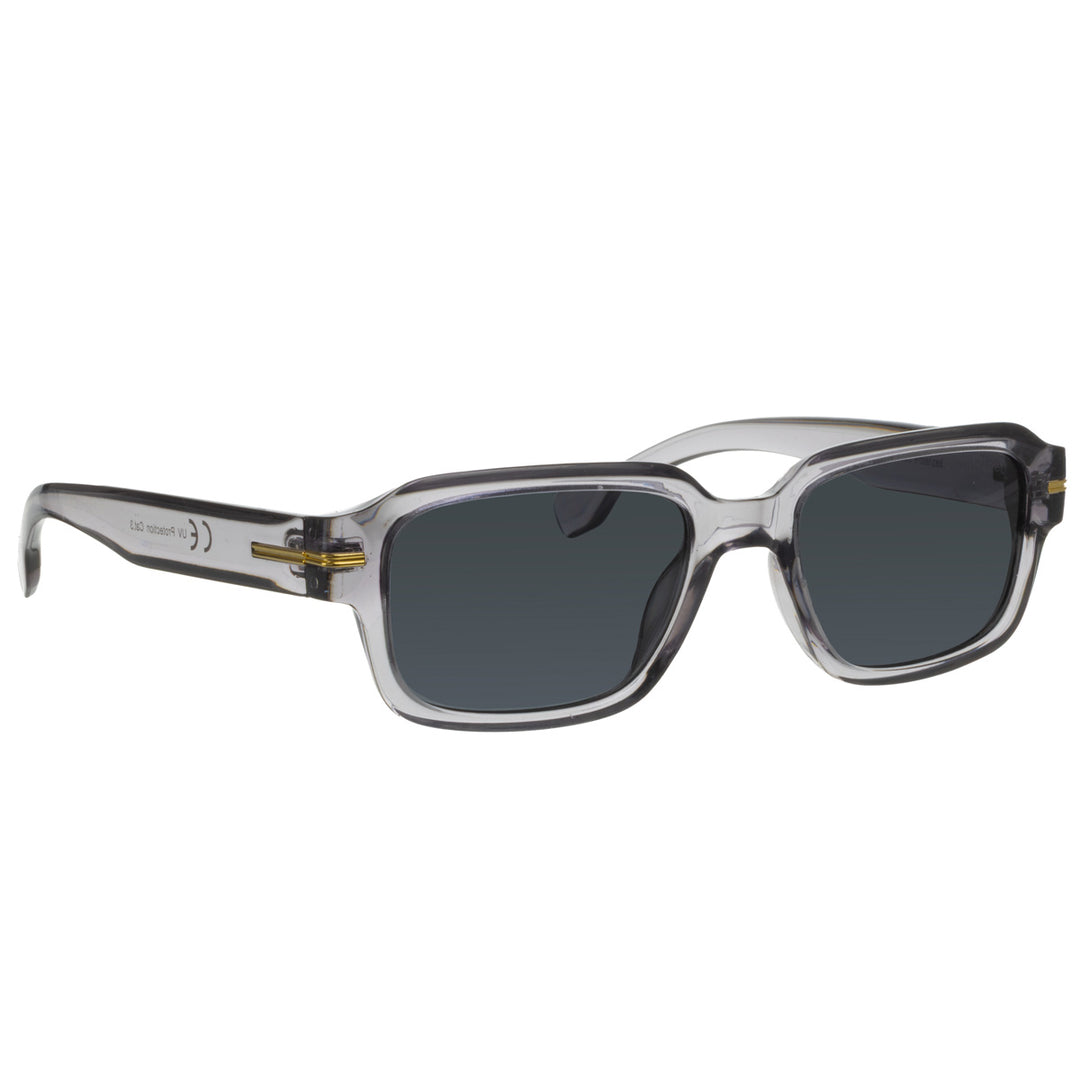 Low-profile rectangular polarized sunglasses