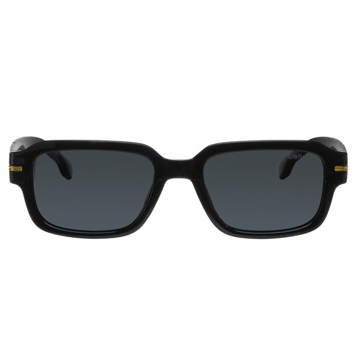 Low-profile rectangular polarized sunglasses
